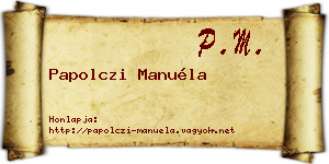 Papolczi Manuéla névjegykártya