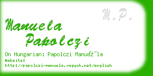 manuela papolczi business card
